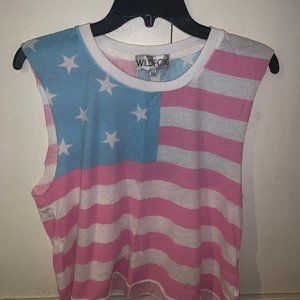 Wildfox American Flag Muscle Tank